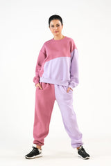 Sprinkles Stitched 2 Piece Winter Co Ord Sets Women Collection'2025-Cozy Lilac/Tea Pink - 2pcs Co-Ord Set