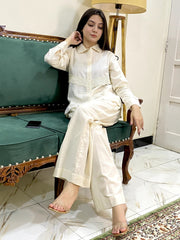 Urban Cut Sleek & Breathable Cotton Embroidered Shirt 1 Piece
