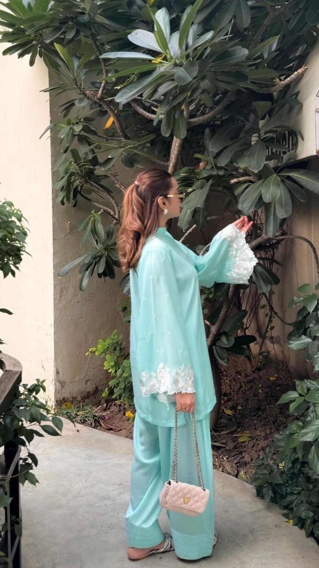 Manahils Stitched Aqua Embroidered Set