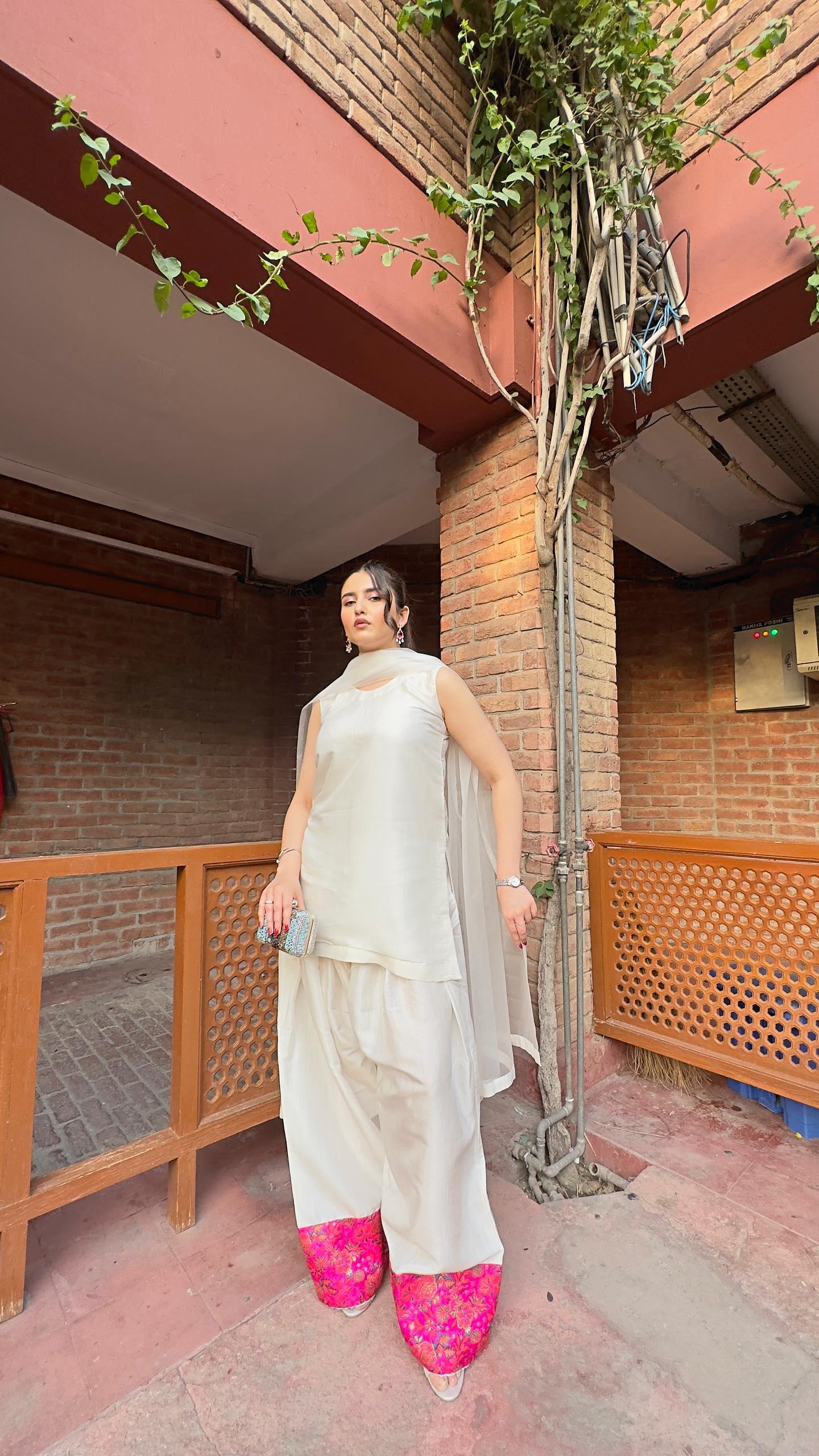 Manahils Stitched Farshi Shalwar Three Pc(Pay-Now)