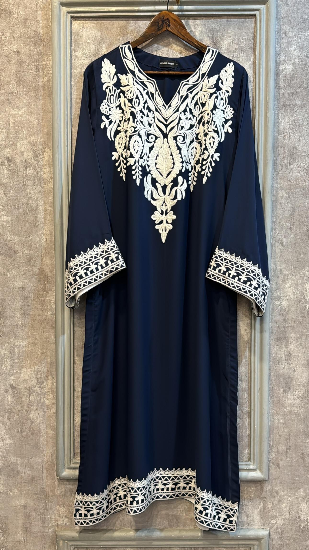 Manahils Stitched Dark Blue Embroidered