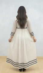 Ahlam By Safa Textile Beige meets Black Polka-Dots