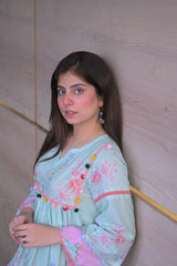 Urban Cut Stitched 1 Piece Pastel Printed Cotton Shirt-C0285