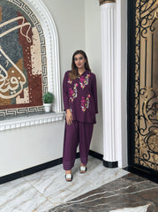 Manahils Stitched Purple Aura Embroidered