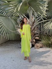 Manahils Stitched Threaded Love Neon