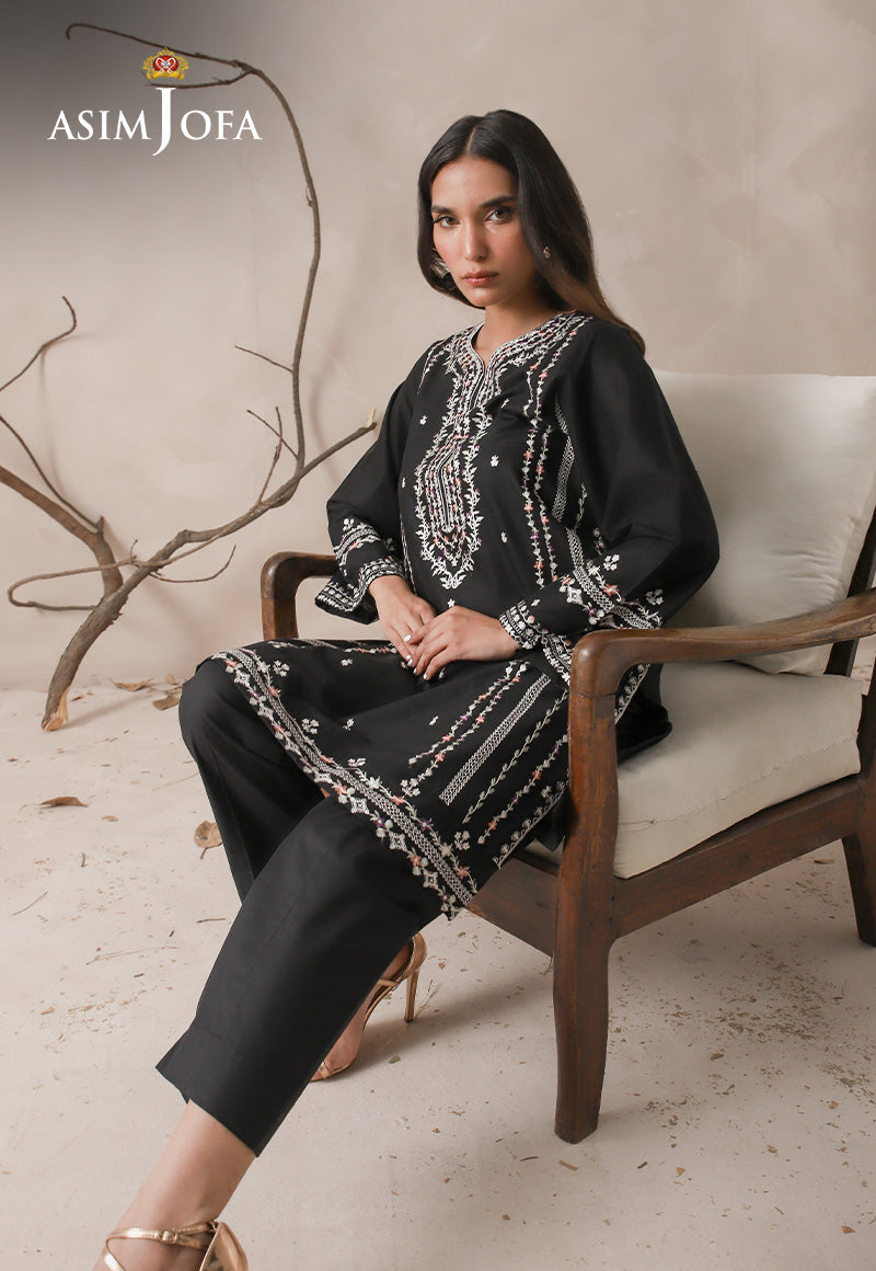 Asim Jofa Essential Pret Drop 7 Ajlpj-01 Embroidered Cambric 2Pc