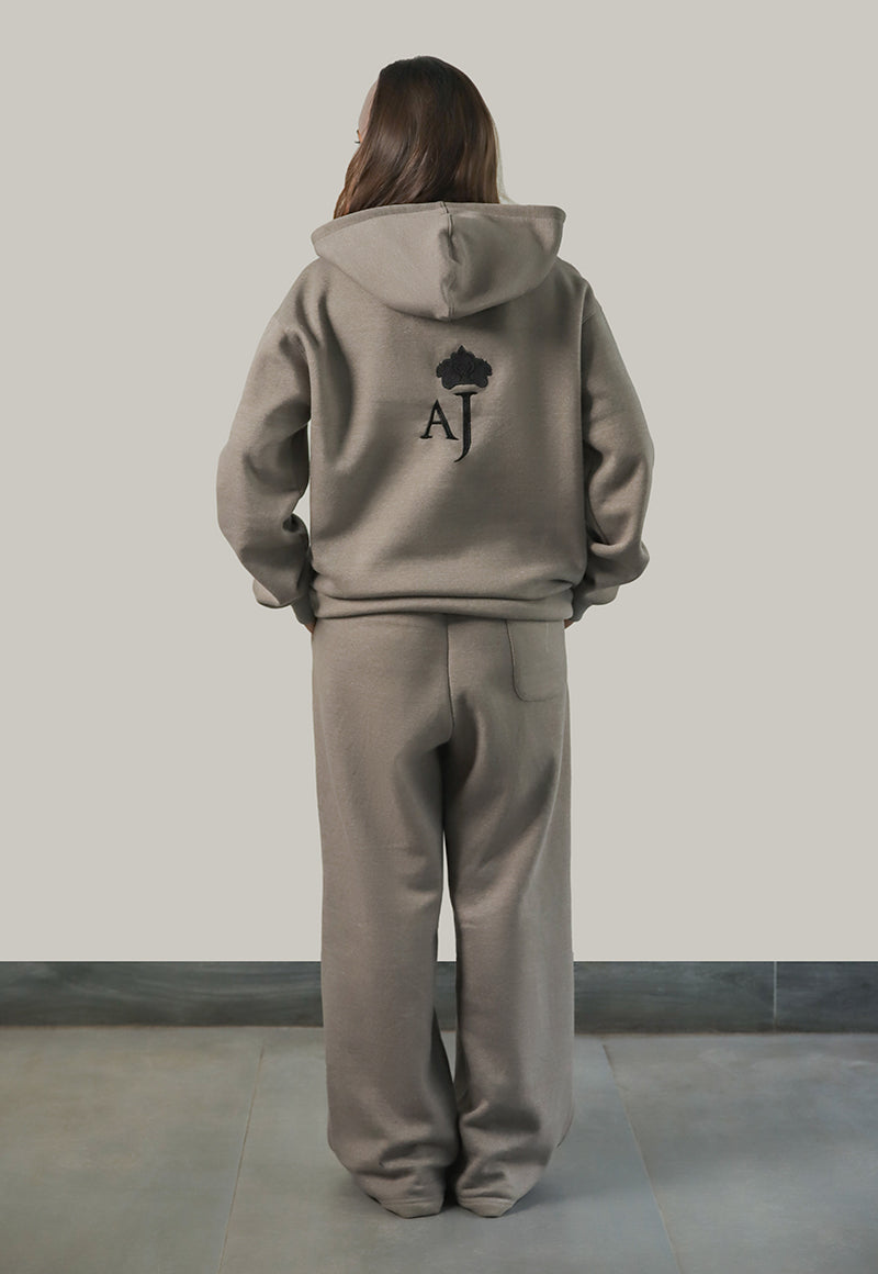 Asim Jofa  Western Essentials Ajwet-03 Unisex Grey Hoodie 1 Pc