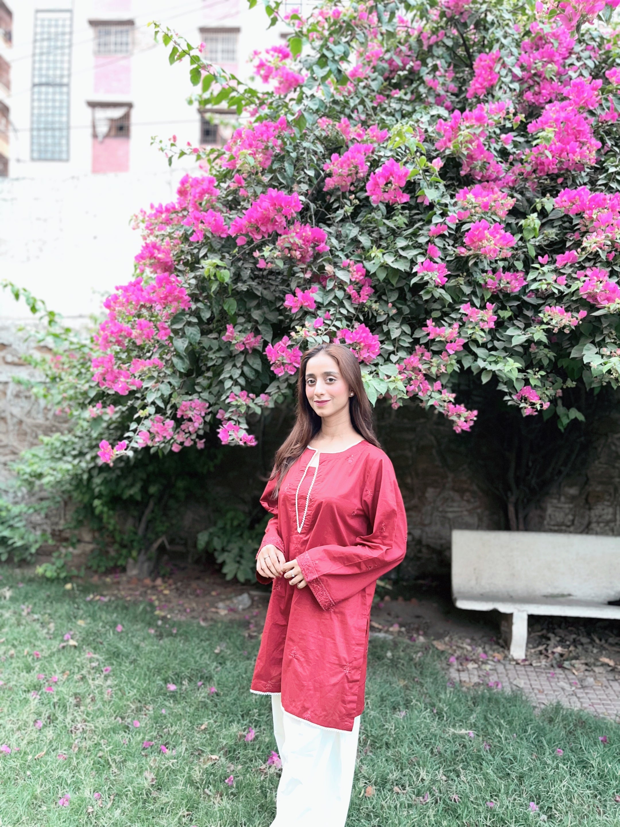 Urban Cut Stitched 2 Piece Cotton Embroidred Co- Ord Set with  Salwar