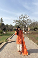 Spring Edit'25 By Mannat Clothing Stitched Collection-Rust