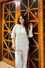 Urban Cut Cotton Striped 2-Piece Co-ord Set with Trouser