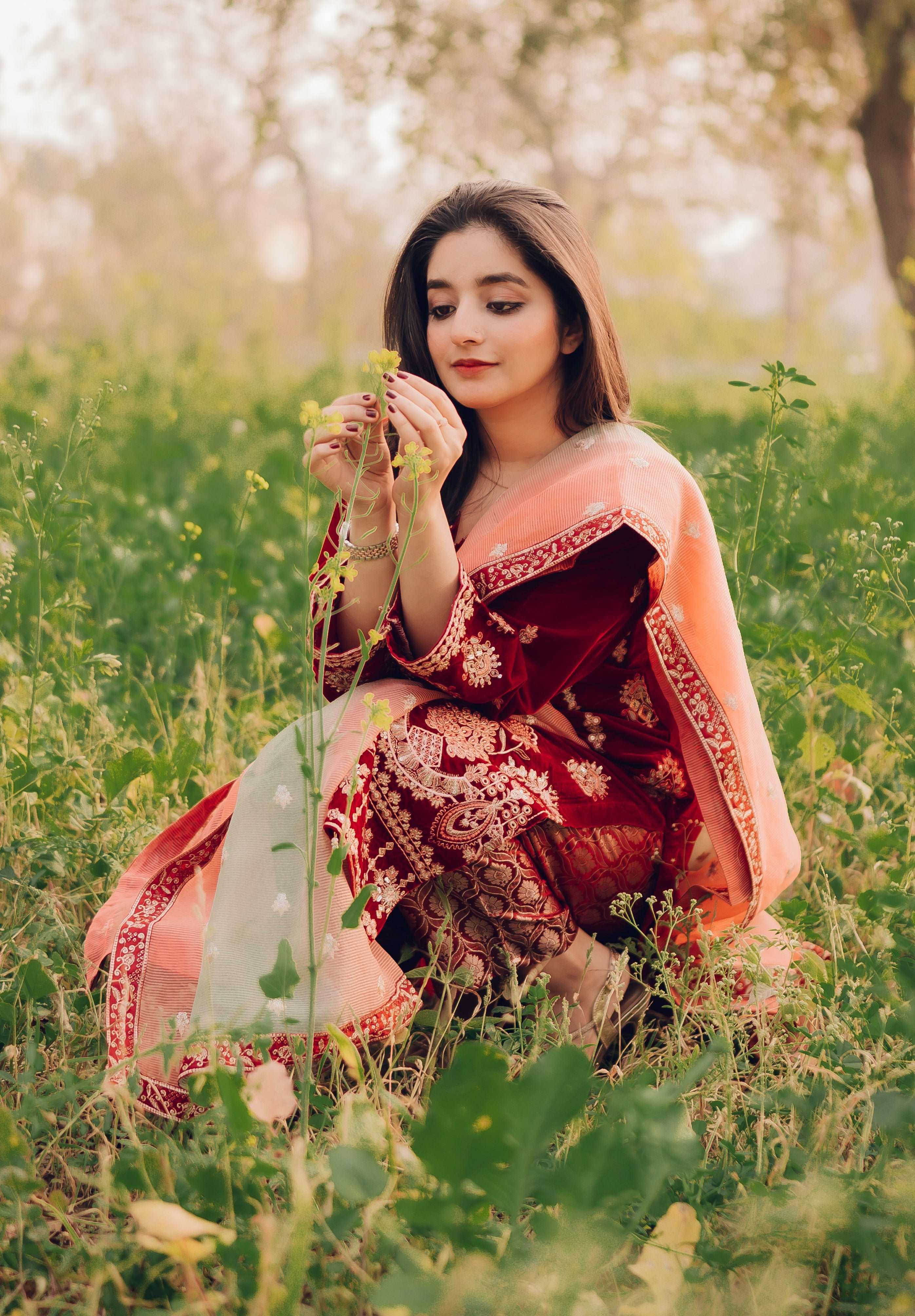 3 PIECE - EMBROIDERED VELVET SUIT 143K - Dressline Fabric