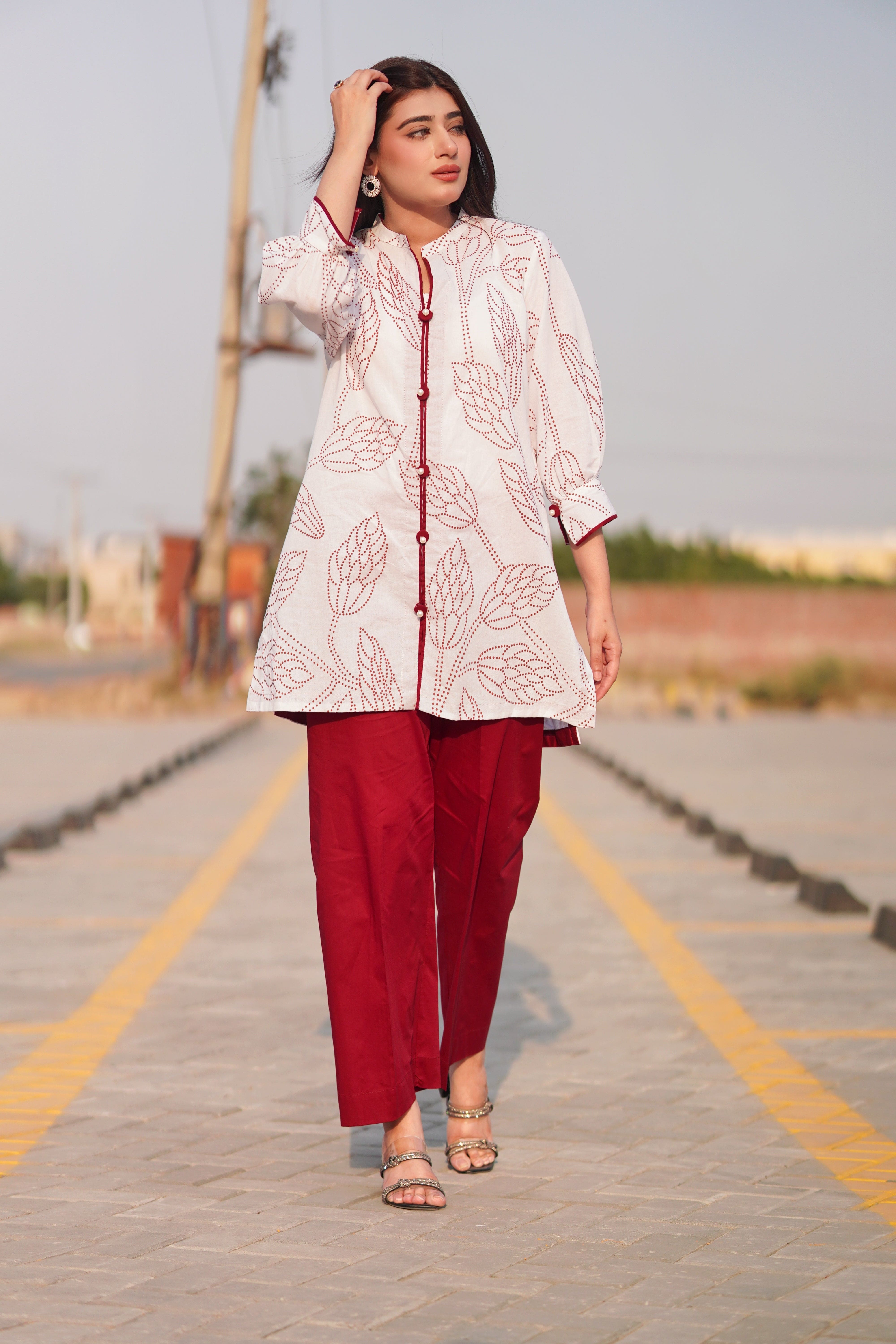 Urban Cut 2 Piece Cotton Printed Co- Ord Set