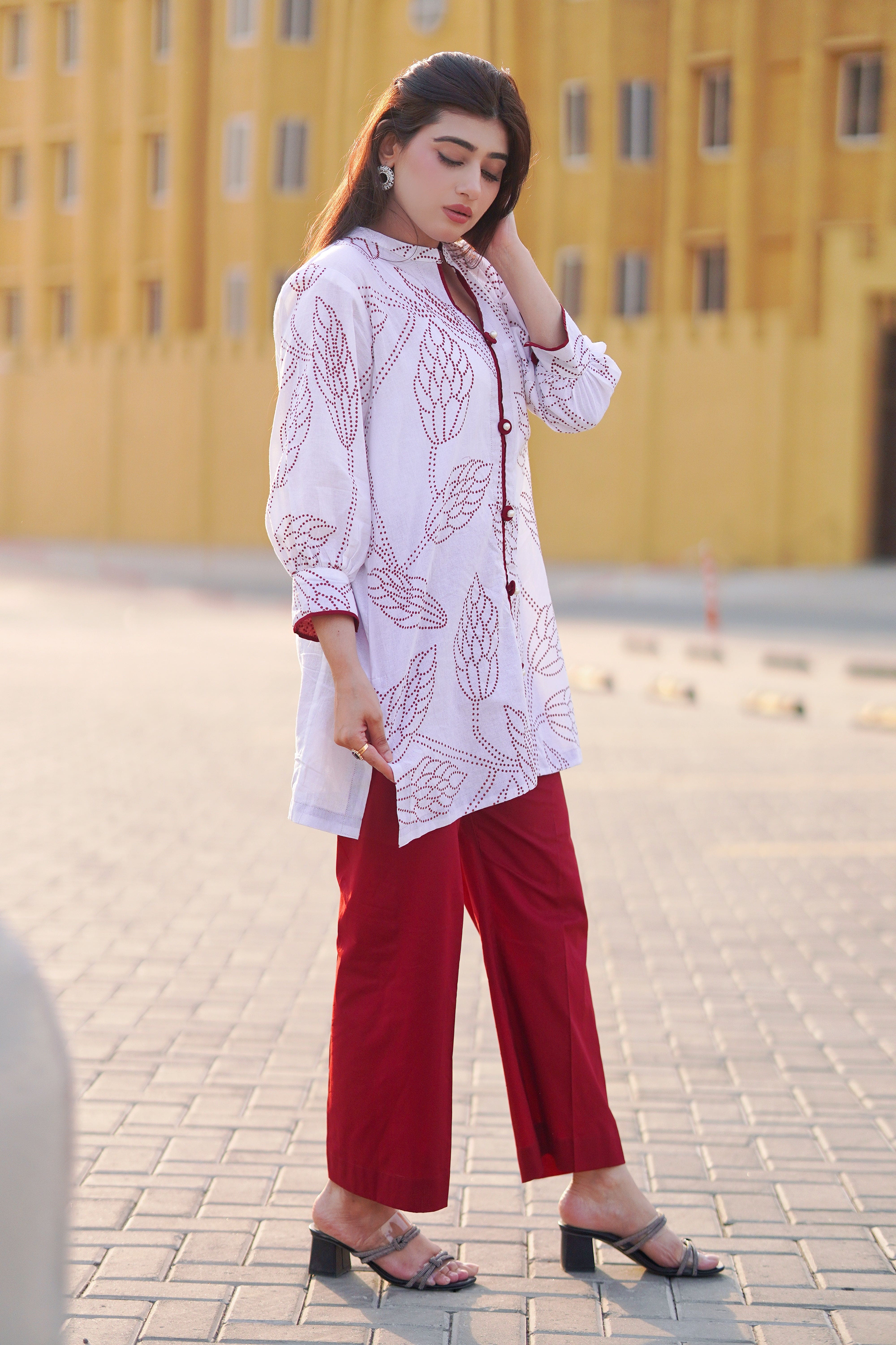 Urban Cut 2 Piece Cotton Printed Co- Ord Set