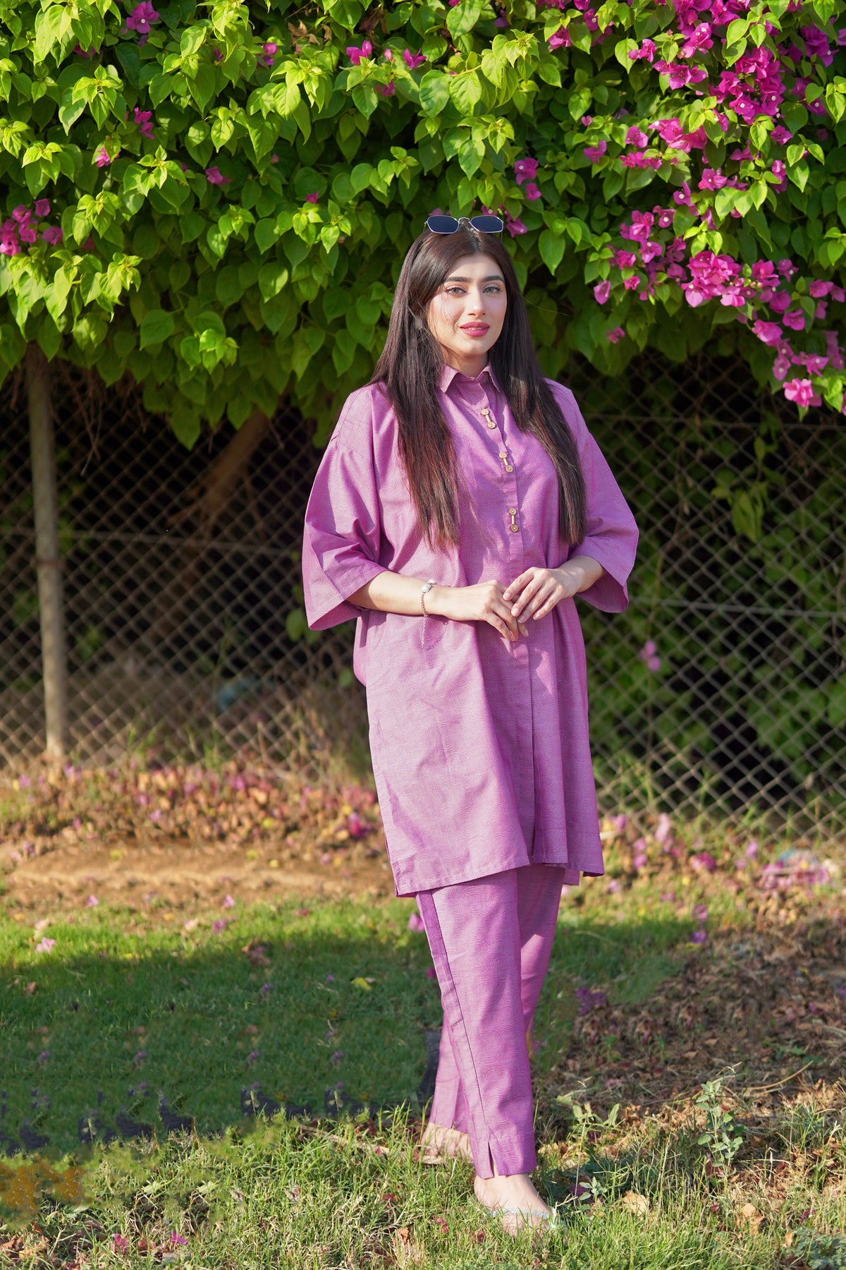 Urban Cut Elegant Cotton Yarn Dyed Co Ord Set 2 Piece