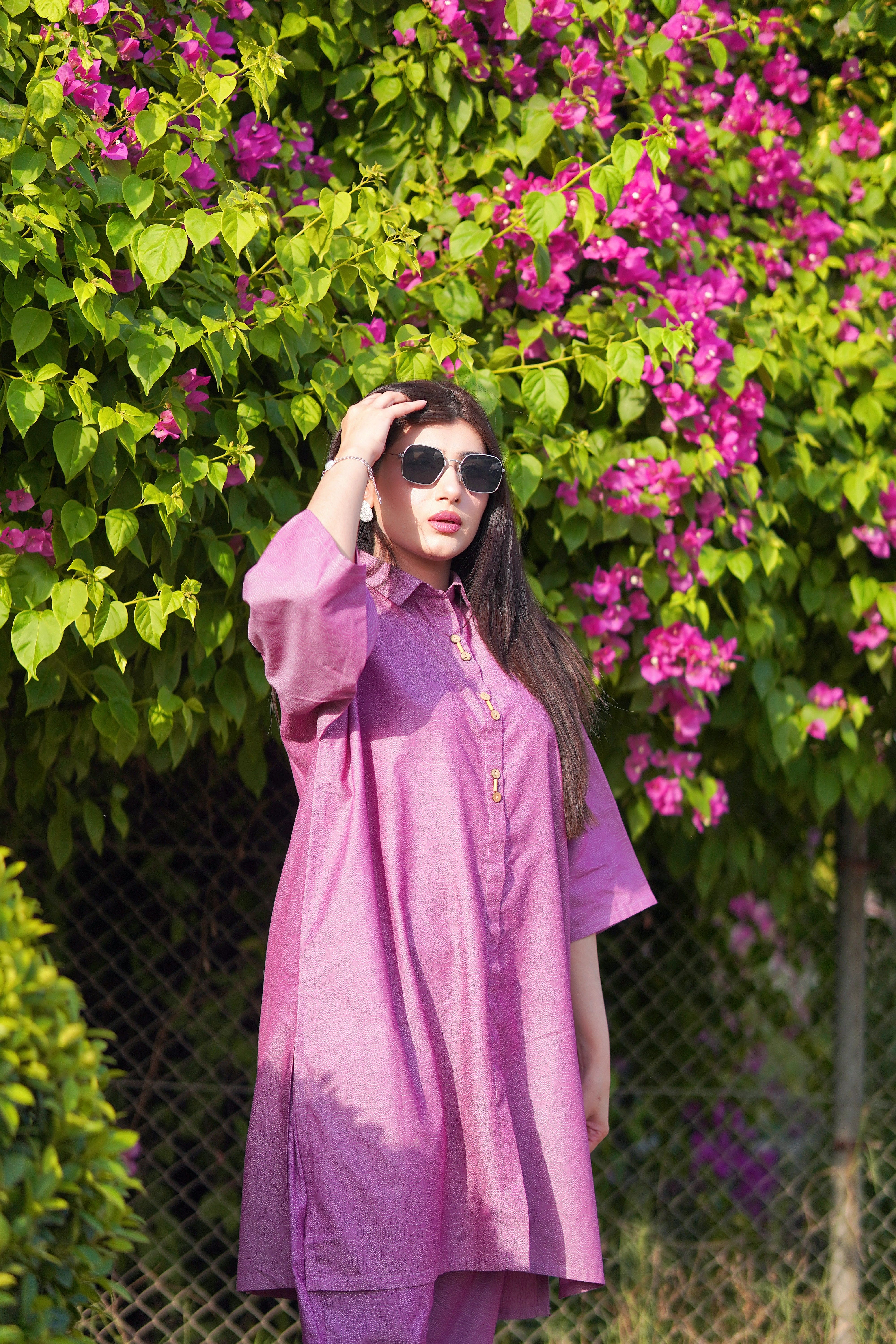 Urban Cut Elegant Cotton Yarn Dyed Co Ord Set 2 Piece