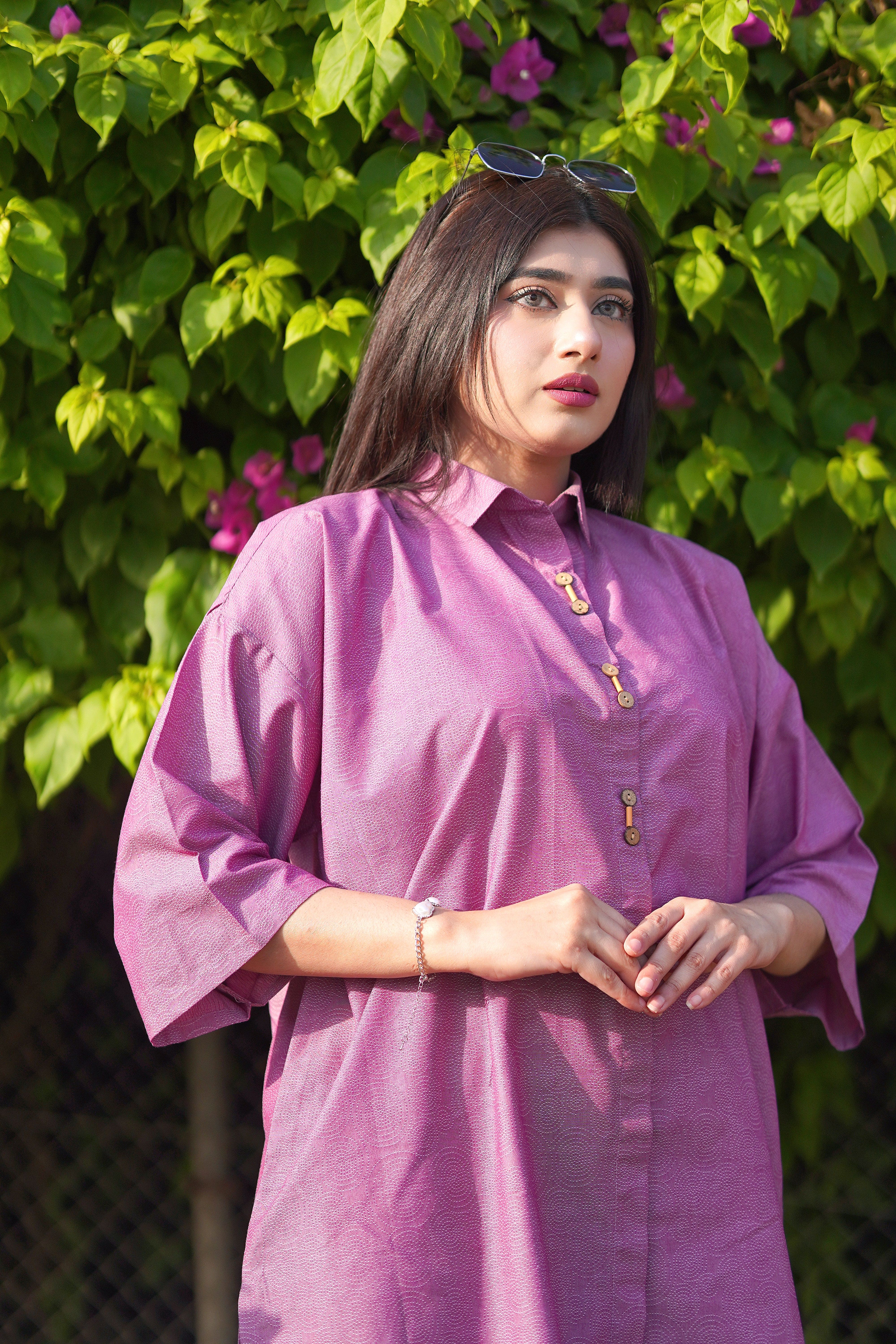 Urban Cut Elegant Cotton Yarn Dyed Co Ord Set 2 Piece