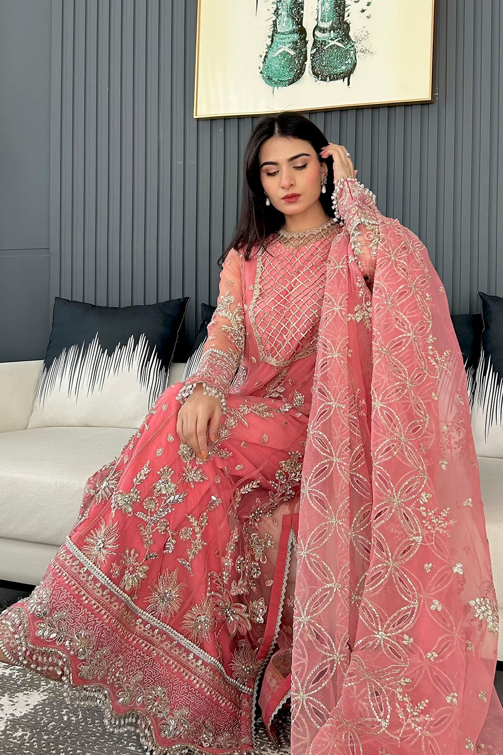 Fleurie By Meeral Unstitched 3 Piece Formals Collection'2025-Sandy