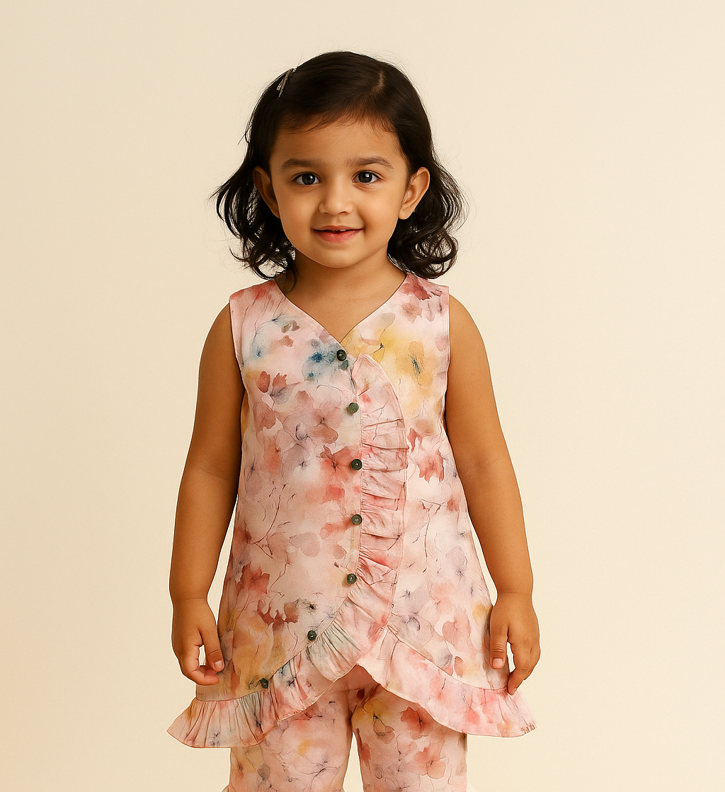 Hiba Fashion Pastel Peach 2 PC lawn suit (BSCS-001)