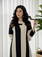 Urban Cut 2 Piece Cream  Black -Stitched Shirt -100% Cotton