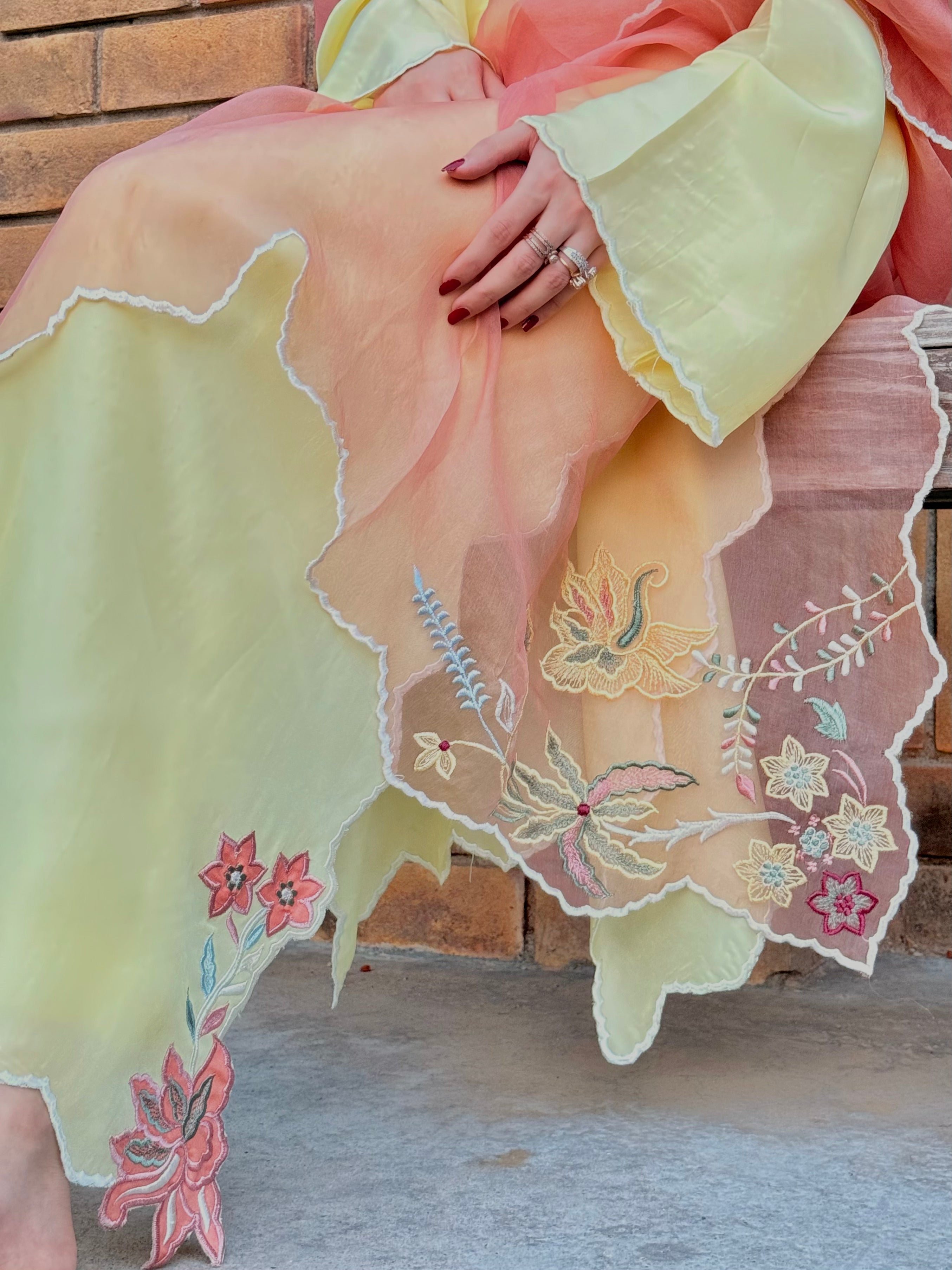 Zaman By MNM Stitched 3 Piece Ramen Silk Collection'2025-Butter petals