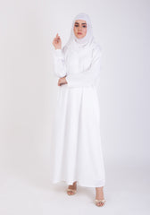White Basic Front-Open Abaya - Abaya.pk
