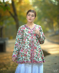 Urban Cut Printed Cotton Shirt for Women â€“ Floral Everyday Wear