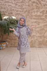 Shifa Girls By Suntex Stitched 3 Piece Emb Chikankari Summer Kids Suit-SH-2613