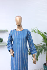 Suntex Stitched Co Ords Printed Lawn Suit-OS-2650-Royal Blue