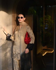 Zayne By Mashrib Stitched Summer Vol-01 Collection'2025-Sahra - 3pc