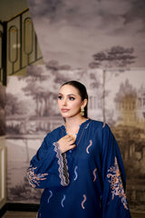 Day to Slay By Mashrib Stitched 2 Piece Summer Collection'2025-Midnight Wave