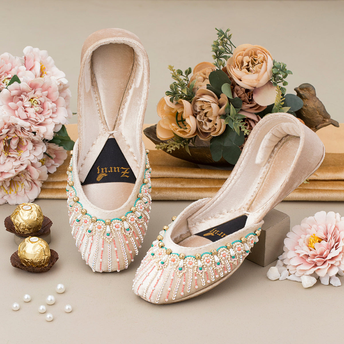 Zuruj Khussa Collection'2025-zun-254-Cream