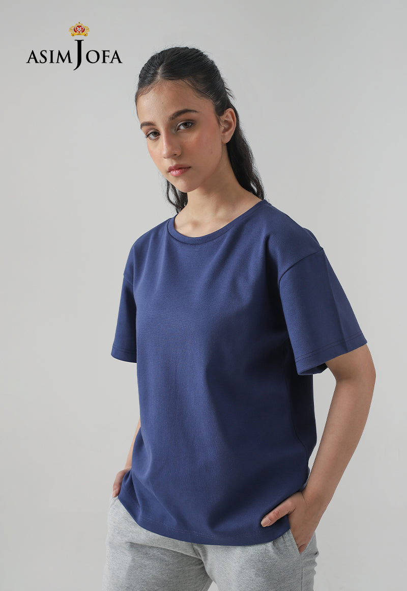 Asim Jofa  Western Men & Women Ajwte-03 Rib T-Shirt 1 Pc