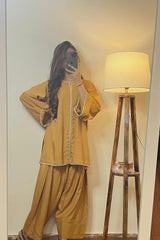 Urban Cut 2 Piece Lawn Embellished  Co- Ord Set with Farshi Shalwar