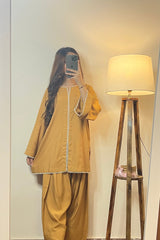 Urban Cut 2 Piece Lawn Embellished  Co- Ord Set with Farshi Shalwar