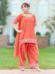 Urban Cut 2-Piece Embroidered Co-Ord Set with Farshi Salwar-C0300