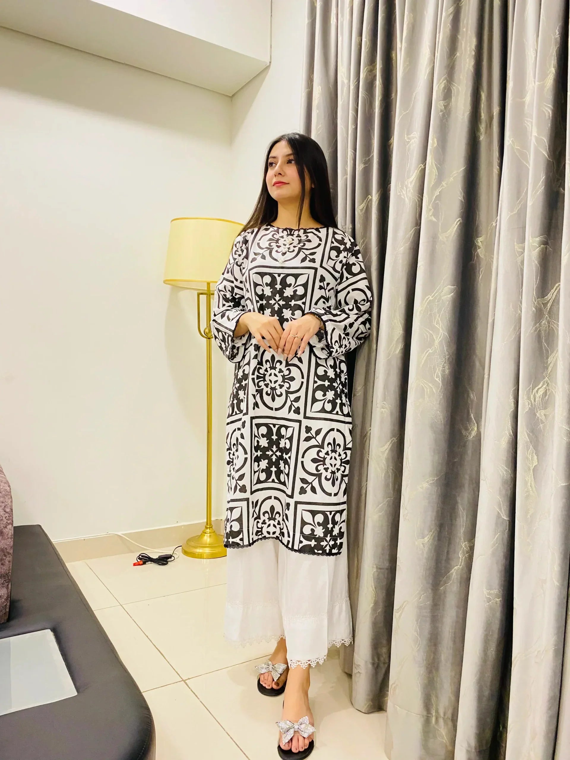 Urban Cut Cotton Block Printed Kurta Elegant & Comfortable 1 Piece