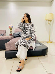 Urban Cut Cotton Block Printed Kurta Elegant & Comfortable 1 Piece