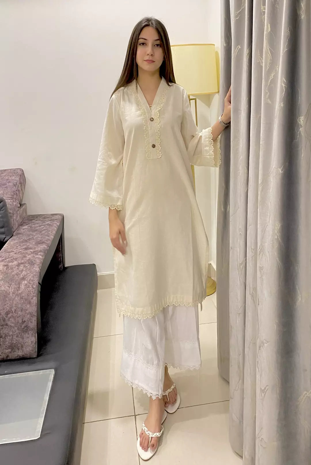 Urban Cut Comfortable & Trendy Cotton Embellished Kurta 1 Piece