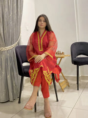 Urban Cut Embroidered Laurex Work Stitched Suit Linned 2 Piece