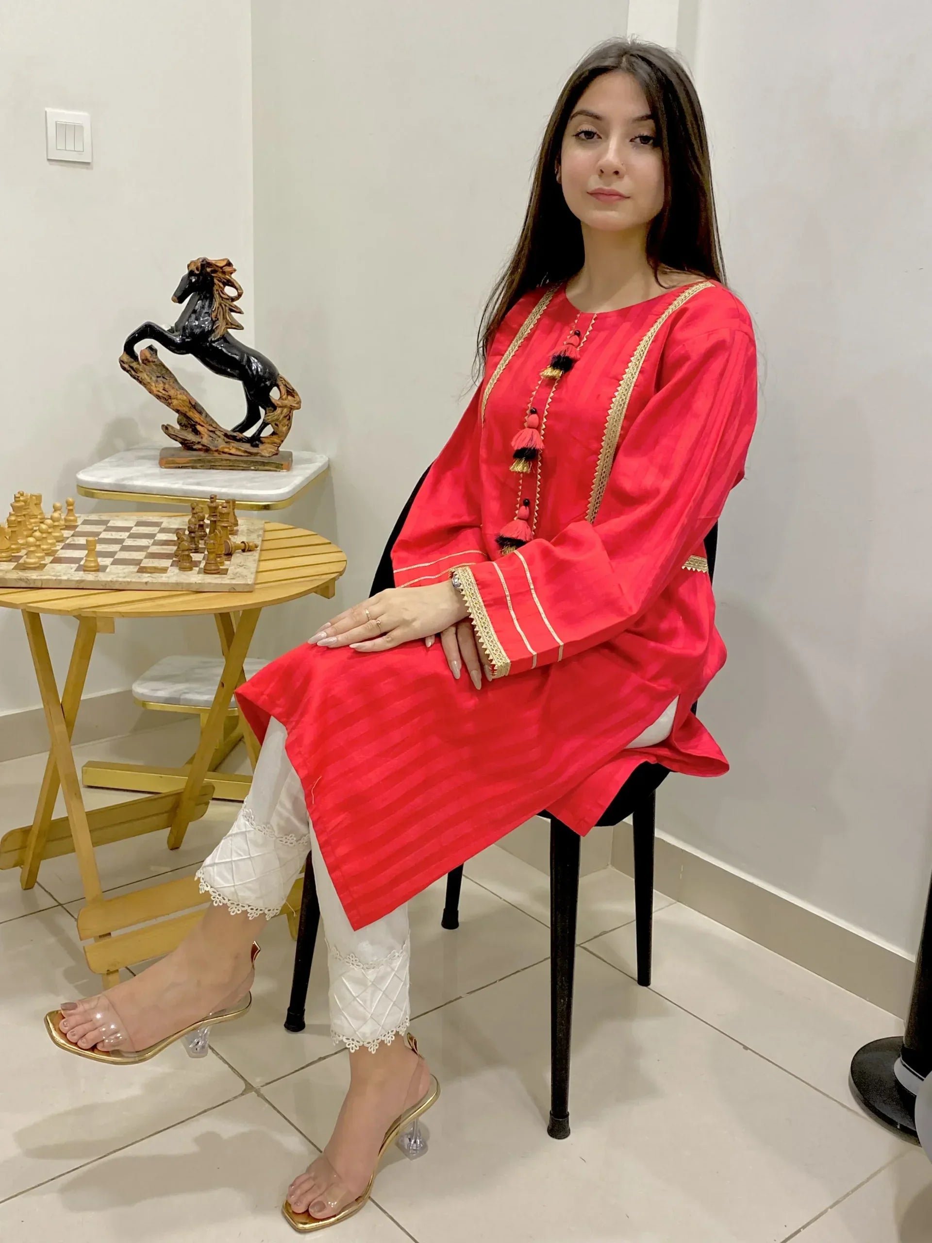 Urban Cut 1 Piece Stripes Kurta Trendy Cotton & Perfect Stitching