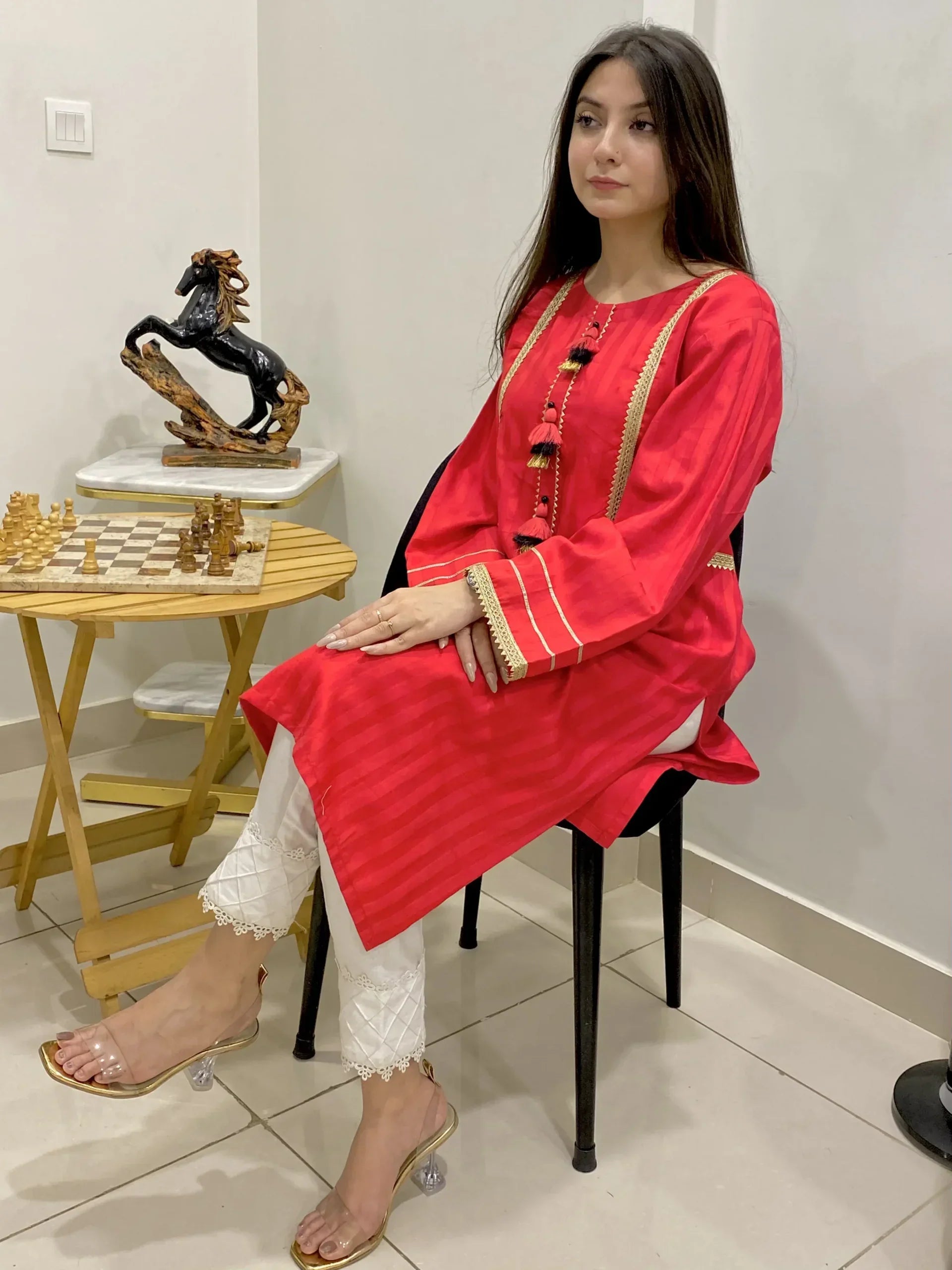 Urban Cut 1 Piece Stripes Kurta Trendy Cotton & Perfect Stitching