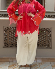 Urban Cut Cream Balloon Shalwar Premium Soft Fabric-T0289