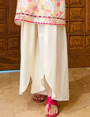 Urban Cut Cream Flowy Culotte-T0311