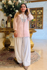 Urban Cut Embroidered Paper Cotton 1-Piece Shirt-C0298