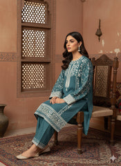 Flutterby Stitched 2 Piece Cotton Satin Winter Collection'2025-Dania - tl