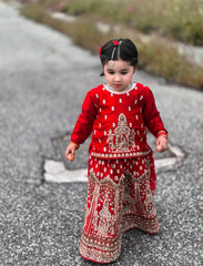 Khanak Kids Red Lehenga Choli-KL 001