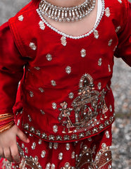 Khanak Kids Red Lehenga Choli-KL 001