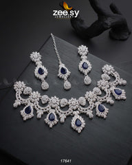 Aether Necklace Silver Blue - Zeesy Jewellery