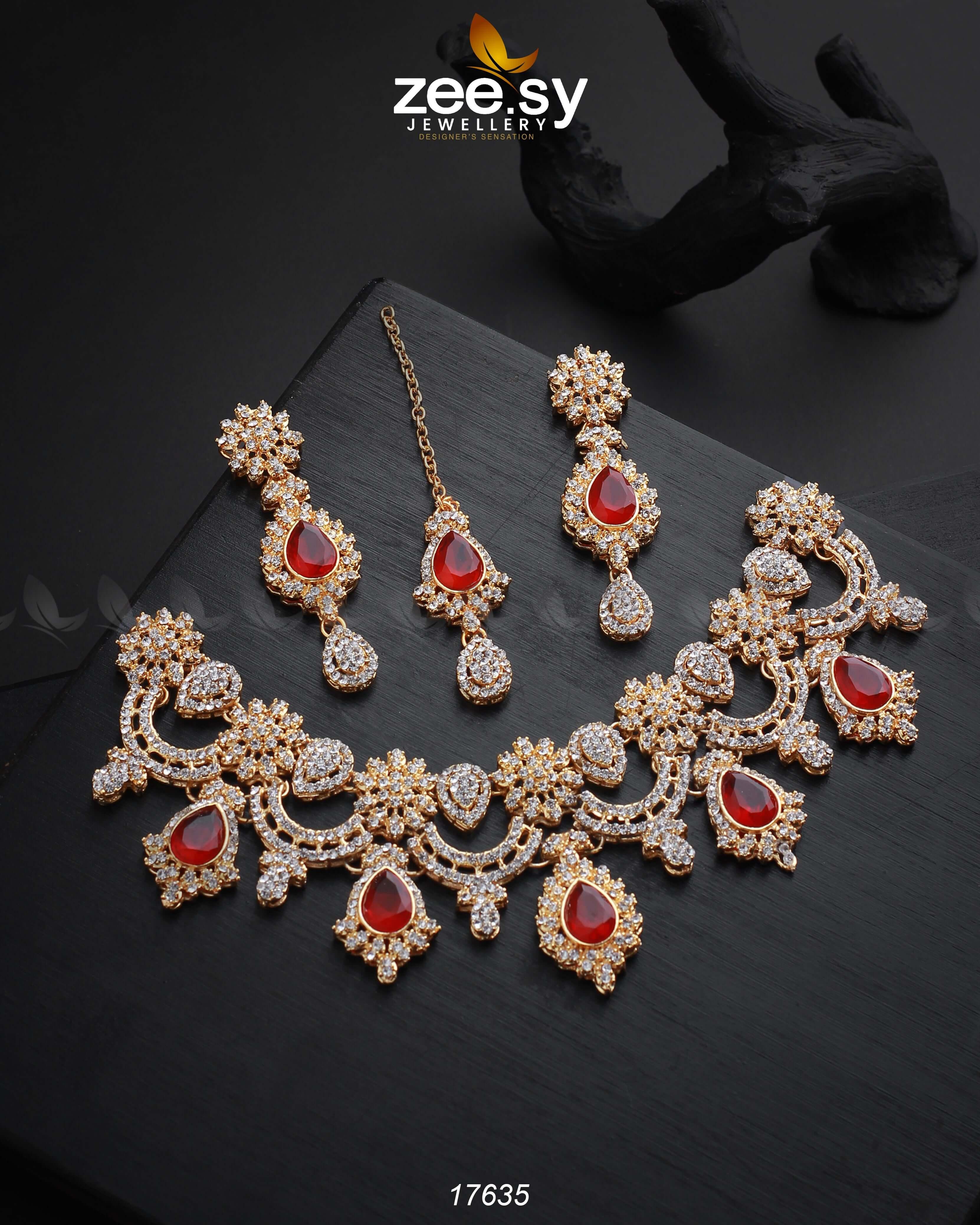 Galactic Necklace Golden Red - Zeesy Jewellery
