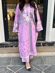 Silk Affair by Madiha Gohar Stitched Summer Suit-Lilac Grace